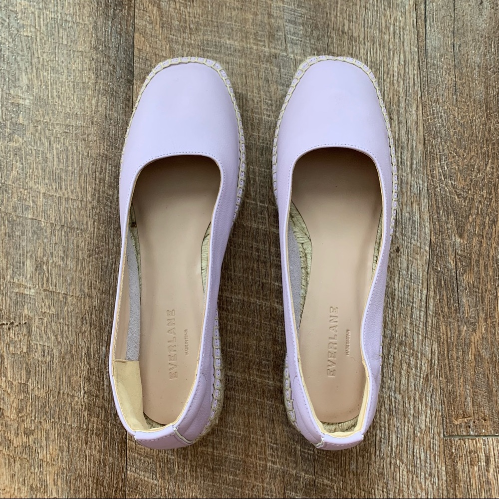 Everlane Leather Espadrilles in Lavender SZ 10.5